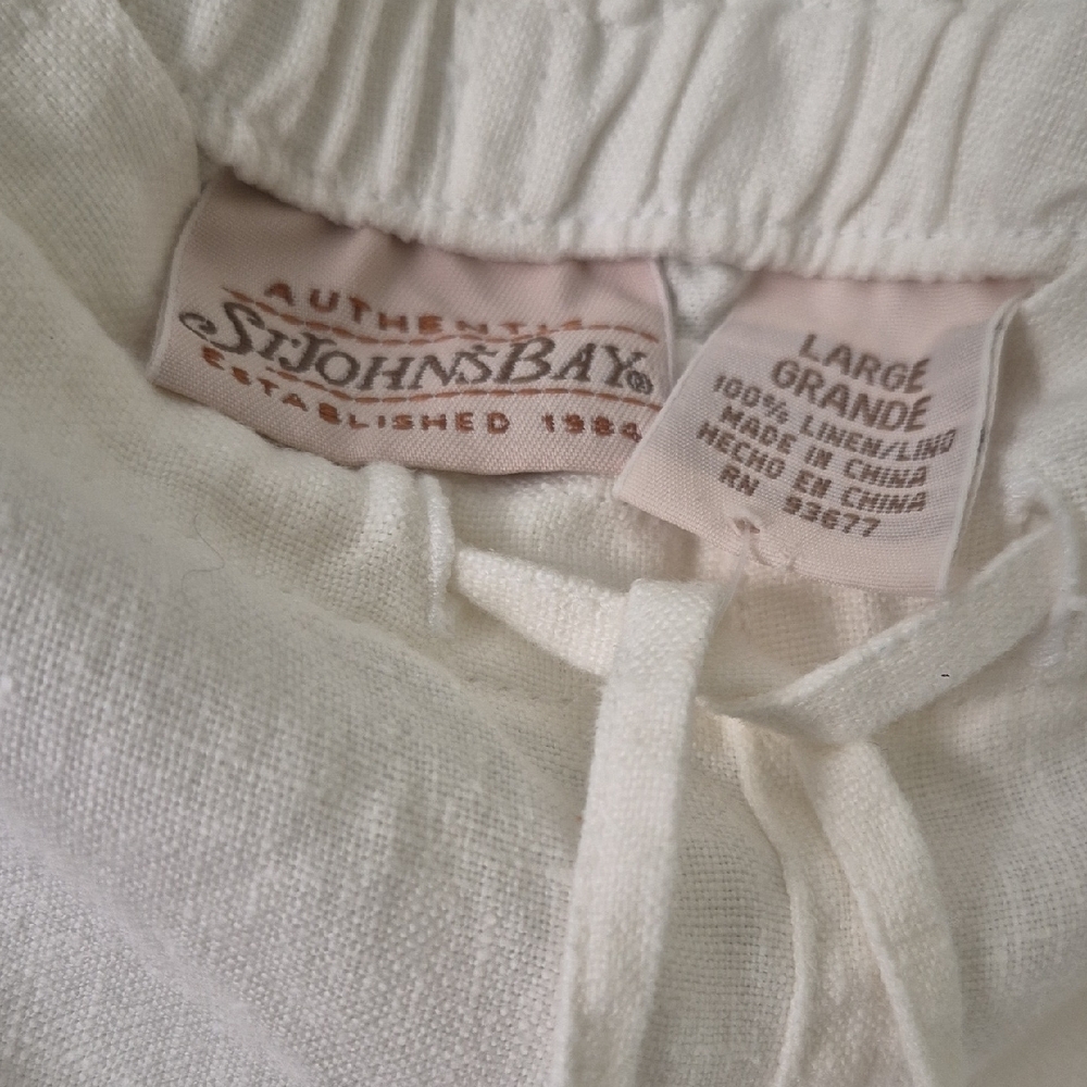 White Drawstring Pants - Picture 3 of 3